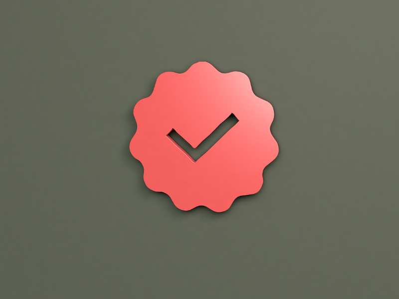 A checkmark symbol representing verification, contrasted with the concept of trust versus verification in organisational decision-making.